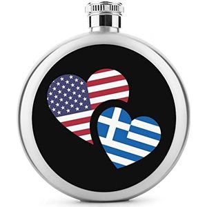 Griekenland Amerikaanse vlag roestvrij staal wijnfles voor mannen vrouwen fles draagbare drank fles voor bruiloft reizen