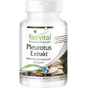 Fairvital | Pleurotus extract capsules 500mg - HOOG GEDOSEERD - VEGAN - 90 capsules - paddenstoel extract gestandaardiseerd op 30% polysachariden