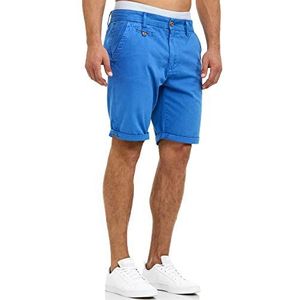 Indicode Heren Cuba Chino Shorts | Korte broek met 5 zakken Blau Palace Blue L