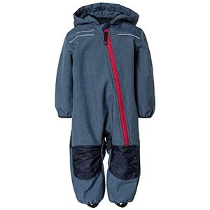 Outburst - Baby Kids Softshell overall sneeuwpak gevoerd waterdicht 10.000 mm waterkolom ademend winddicht blauw Mel. - 3714254, blauw-gemêleerd, 104 cm