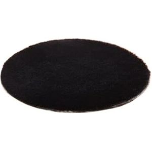 Vloerbedekking zwart rond tapijt lang pluche rond tapijt moderne zijdeachtige mat super zachte mat dekens voor woonkamer slaapkamer ruig tapijt tapijt (kleur: zwart, maat: diameter 30 cm)