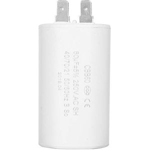 CBB60 Bedrijfscondensator, cilindervormige bedrijfscondensator AC 250V 60uF 50/60Hz, condensator voor het opstarten van AC-motoren met een frequentie van 50Hz/60Hz, zoals wasmachine/airconditioners/co