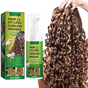 Haarstylingmousse | 60 ml veilige en zachte styling krullende haarmousse | Multi-Purpose Hair en Curling Tool voor hydratatie en