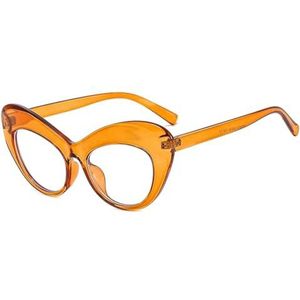 Nepbrillen, Brilmonturen Cat's Eye Extra Large Acetaat Multicolor Unisex(Yellow)