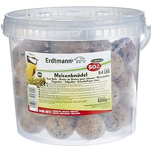 Erdtmanns 50 Mezenbollen Zonder Net in een Emmer, per stuk verpakt (1 x 4250 gm)