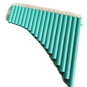 panfluiten muziekinstrument 18-buizen Speciale Panfluitles Voor Beginners C-sleutel Panfluitinstrument 18-buizen Zwart Oranje Blauw (Color : Blue)