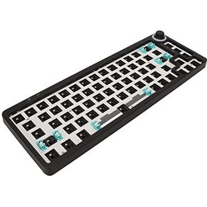 DIY Modulair Toetsenbord Programmeerbaar Ontwerp 67 Toetsen Hot Swap Verbinding 3 Modes Kantoor Modulair Mechanisch Toetsenbord (Zwart)