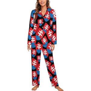 Slowakije Jas Armen Lange Mouw Pyjama Sets Voor Vrouwen Klassieke Nachtkleding Nachtkleding Zachte Pjs Lounge Sets