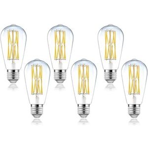KYPSZQPSH ST64 12W 16W Edison LED Gloeilamp Lamp 85-265V E27 Vintage Antieke Retro Edison ampul Vervangen 160W Gloeilamp(Color:4500k,Size:3PCS_E27 85-265V_NO_16W)