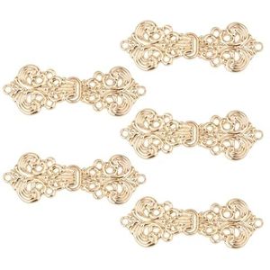Shirt Cinch Swirl Clip Cape Clips, Sjaal Cardigan Clips Pakket van 5 paar Swirl Clasp Sluitingen Legering(Type a Gold)
