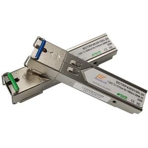 BAUDCOM SFP 1G-module, Single-Mode SC glasvezelkabeltransceiver compatibel met Cisco SFP-1G-LR,20KM, Ubiquiti UF-MM-1G, Netgear, Mikrotik, D-Link, Supermicro Andere schakelaars