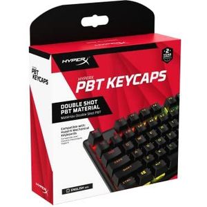 HyperX PBT Keycaps - Complete toetsenset, Double Shot PBT-materiaal, Engels (US) lay-out, 104, Blac