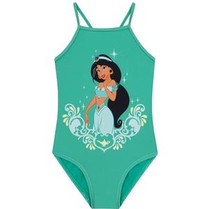 Disney Meisjes Badpak, Prinses Jasmine Zwempak, Aladdin Kinderbadpak, Groen 116