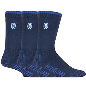 BLUE GUARD Blueguard - 3 paar multipack ultra duurzame werksokken voor laarzen met stalen neus | Langdurige zware sokken voor heren en dames, Blauw, 43-45 EU