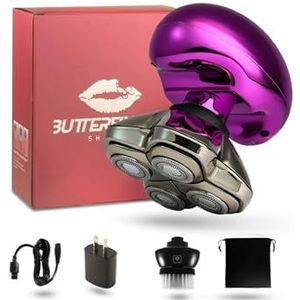 Skull Shaver Butterfly Kiss PRO - Ultiem Elektrisch Scheerapparaat voor Vrouwen - Dames Scheerapparaat, Bikinitrimmer, Gezichtshaarverwijderaar, Paars
