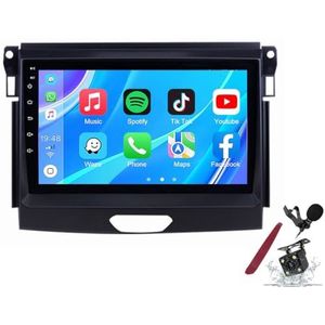Android 14 Autoradio Navi voor F-ord Ranger (2016-2019) 9 Inch Touchscreen Multimedia Speler met Draadloze Carplay GPS Navigatie FM RDS Bluetooth 5G-WiFi SWC DSP,M700s