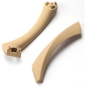 Auto interieurdeurgrepen Voor BMW 3 Serie E90 E91 E92 316 318 320 325 328i 2004-2012 Auto Interieur Passagiersdeurhendel Trekset RHD LHD(Beige-Set-Right)