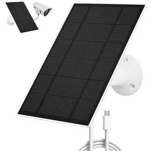Generic Camera zonnepaneel, zonnepaneelbatterij | 3W zonnepaneel voor camera | Zonnepaneeloplader met 360° verstelbare veiligheidsbeugel
