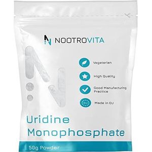 Uridine Monophosphate 50 g, puur urridine monofosfaat voor geheugen, leren en cognitieve functie, hypoallergeen, glutenvrij - Nootrovita