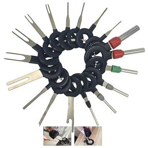 CESFONJER 18 Stks Auto Terminals Removal Tool Set, Auto Elektrische Krimpkabel Connector Pin Extractor Kit voor Auto Reparatie