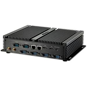 Kingdel Fanless Mini-PC Desktop-PC (Core i7, 8 GB RAM, 256 GB SSD, 2 x NIC, 2 x HD, 4 x USB 3.0, 6 x COM RS232, WLAN