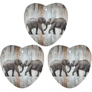 3 STKS Olifant op Hout Auto Luchtverfrisser Opknoping Geurkaarten Leuke Witte Auto Verfrissers Langdurige Nieuwe Auto's Geuren voor Vrouwen Mannen Natuurlijke Luchtverfrisser met Lanyard Automotive