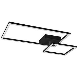 Reality Leuchten LED plafondlamp Padella R62642132, metaal mat zwart, incl. 25 Watt LED, Switch Dimmer