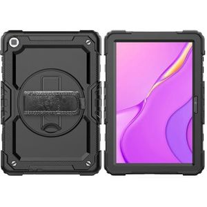 Tablet PC-hoes Robuuste tablethoes compatibel met Huawei Matepad T10 9,7 inch/T10s 10,1 inch 2021 hoes met schermbeschermer en penhouder, schokbestendige, robuuste hoes 360° draaibare hand- en schoude