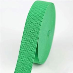 Gekleurde elastische banden 20 mm platte naai-elastiek voor ondergoed, broeken, beha, rubberen kleding, decoratieve zachte tailleband, elastisch-groen-20 mm 5 yards
