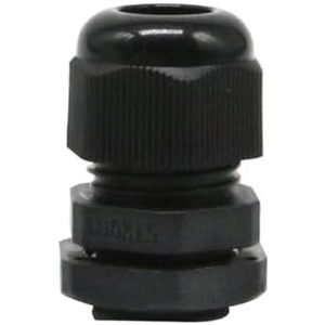 Kabelaansluiting van plastic nylon Kabelwartel for aansluitdoos, 10 stuks, IP68, meerkleurig, nylon, meerdere PG-maten(Black,PG29)