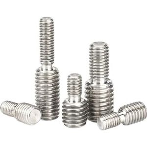 roestvrij staal, schroefdraad, schroefdraad met tw Reductiebout 304 roestvrij staal dubbelzijdige koploze schroef meerdere maten(M3x8 - m4x8)