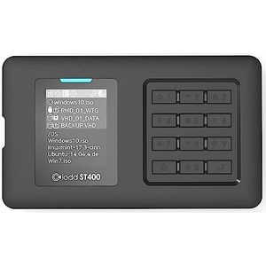 iodd ST400 (1TB SSD) ST400 2,5 inch behuizing/USB-C/opstartbare virtuele ODD&HDD/AES256 encryptie Max tot 76 cijfers/schrijfbeveiliging/2541 Gemaakt in Korea..
