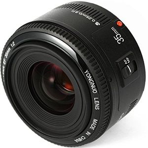 YONGNUO 35 mm F2-lens 1: 2 AF / MF groothoek vaste / prime autofocuslens voor Canon EF-montage EOS-camera's WINGONEER flitsdiffusor