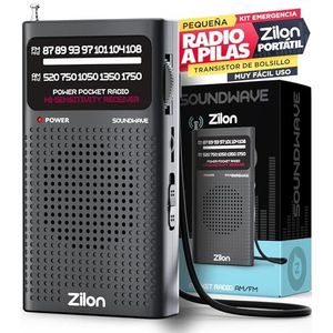 Draagbare Batterij Radio Kleine FM AM Transistor met Oortelefoon Emergency Kit Survival Batterij Lange Levensduur Telescopische Antenne Handheld Tuner Gemakkelijk Gebruik Muziek Nieuws Analoge