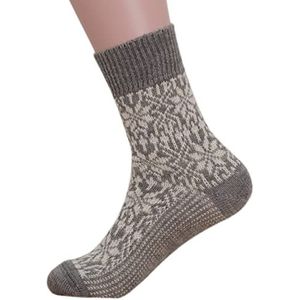 Hirsch Natur, Merino Sokken Snowstar, 100% Wol (biologisch), Rood, 39.5-40.5 EU