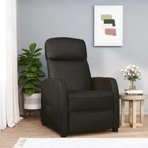 Prolenta Premium - Zwarte kunstleren ligstoel