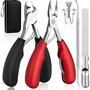 Modacraft - Professionele Voetnageltangset - Zilver - 5 Stuks - Hoogwaardig Roestvrij Staal