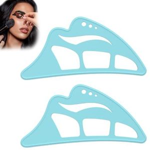 KRRFDP 2 stuks Eyetour Your Glam Bestie, 2025 Nieuwe 5-in-1 Eyetour Oogschaduw Tool, Herbruikbare Oogschaduw Stencil Tool voor Ogen, Quick Eye Make-up Template Auxiliary Tool (Roze) (Blauw)