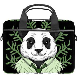 Leuke Grappige Panda Dragen Werkkleding Laptop Schouder Messenger Bag Crossbody Aktetas Messenger Mouw voor 13 13.3 14.5 Inch Laptop Tablet Beschermen Tote Bag Case, Meerkleurig, 11x14.5x1.2in /28x36.8x3 cm