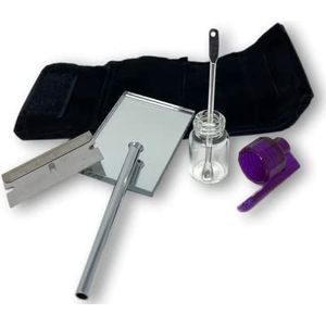 EKNA 6-delige snifferbuizen met sleepplaat, slang en lepel, accessoires voor snuiftabak (1 set)