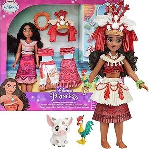 Set Disney Moana Princess Moana pop: Ocean Treasure 24 cm + figuren en accessoires