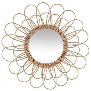 Spiegel bloem – rotan D56 cm – sfeer voor gebruik binnenshuis