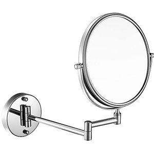 JPKZBCRGM Wandgemonteerde make-upspiegels vergrootglas verlengen stevig verstelbaar scheren cosmetische spiegel badkamer hotel ijdelheid spiegels (kleur: 5x, maat: 6 inch)