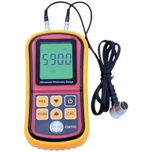 Diktemeter. GM100 ultrasone diktemeter, metaaldiktemeter, 1,2-225 mm (staal), digitaal lcd-display, geluidssnelheidsmeter, 0,1 mm resolutie, industrie