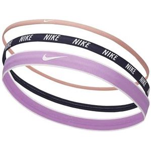 Nike Gemengde brede hoofdbanden 3-pack in de kleur rood Stardust/Purple Ink/White, Maat: One Size, N.000.2548.645.OS