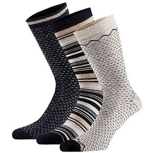 Morethansocks - Bamboe sokken - 12-Paar- Bamboe dames sokken fashion - Multi Marine - Maat 35/38 - Bamboe dames sokken - Naadloze sokken - Bamboo