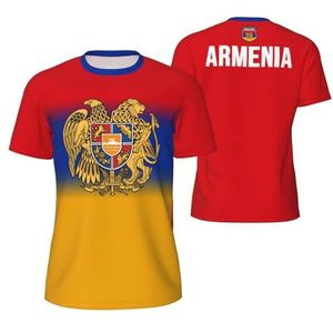 Sport Mesh T-Shirt Armenië Vlag voor Running Bike Voetbal Tennis Voetbal Fitness Tees 3D Gedrukt, Meerkleurig, M