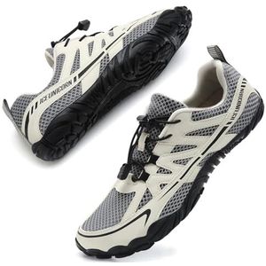 IceUnicorn Blotevoetenschoenen voor dames en heren, brede trailschoenen, teenschoenen, uniseks, zwemschoenen, strandschoenen, aquaschoenen, B beige, 38 EU