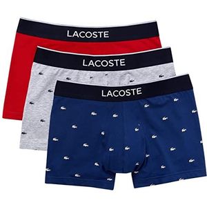 Lacoste Boxershorts voor heren, 3 stuks, Methyleen/Zilver China-ro, M