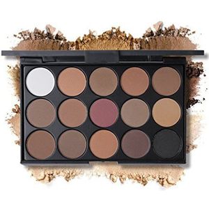 JasCherry 15 kleuren Shimmer oogschaduw make-up paletten - Sleek poeder oogschaduw make-up doos - Rich Colors cosmetisch oogschaduwpalet